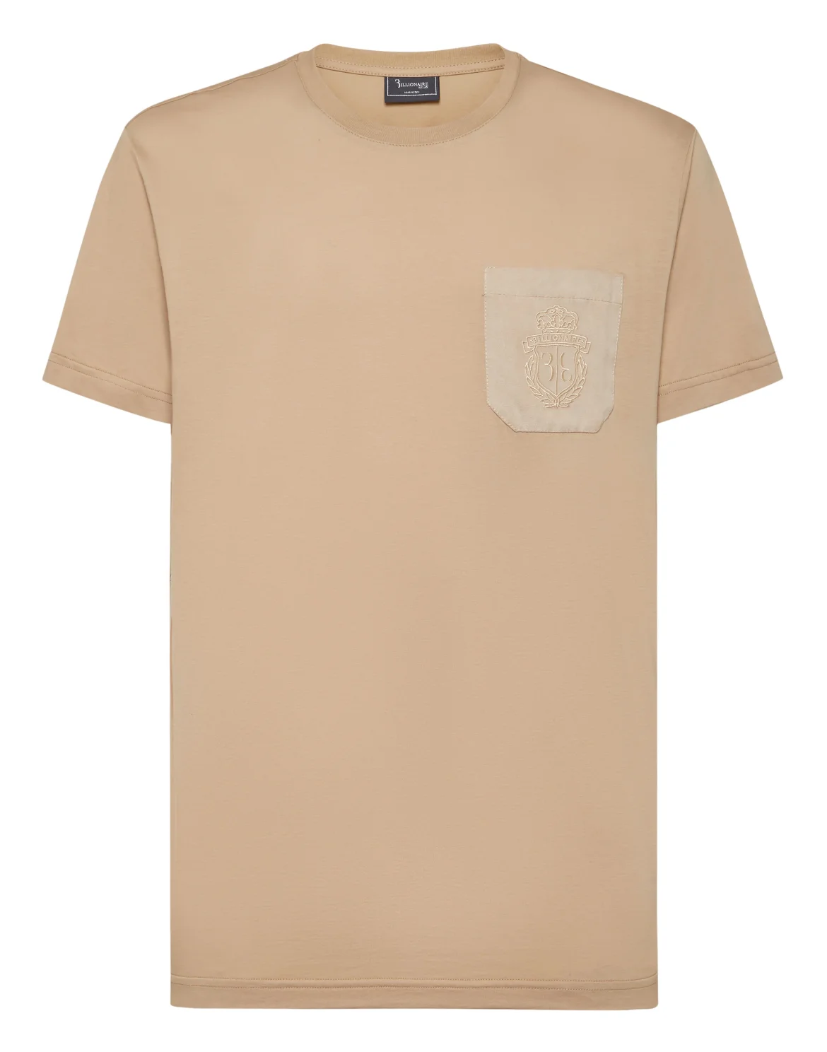T-shirt Round Neck SS Crest, цвет: Бежевый