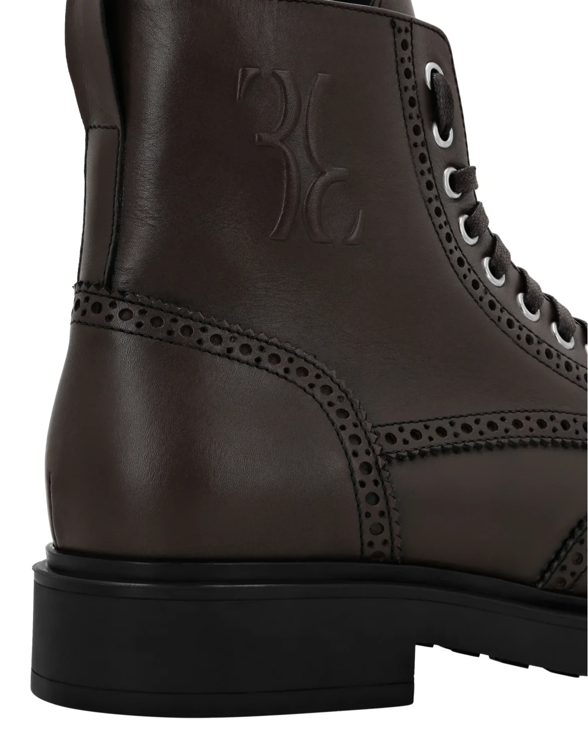 Leather Low Flat Boots, цвет: Коричневый