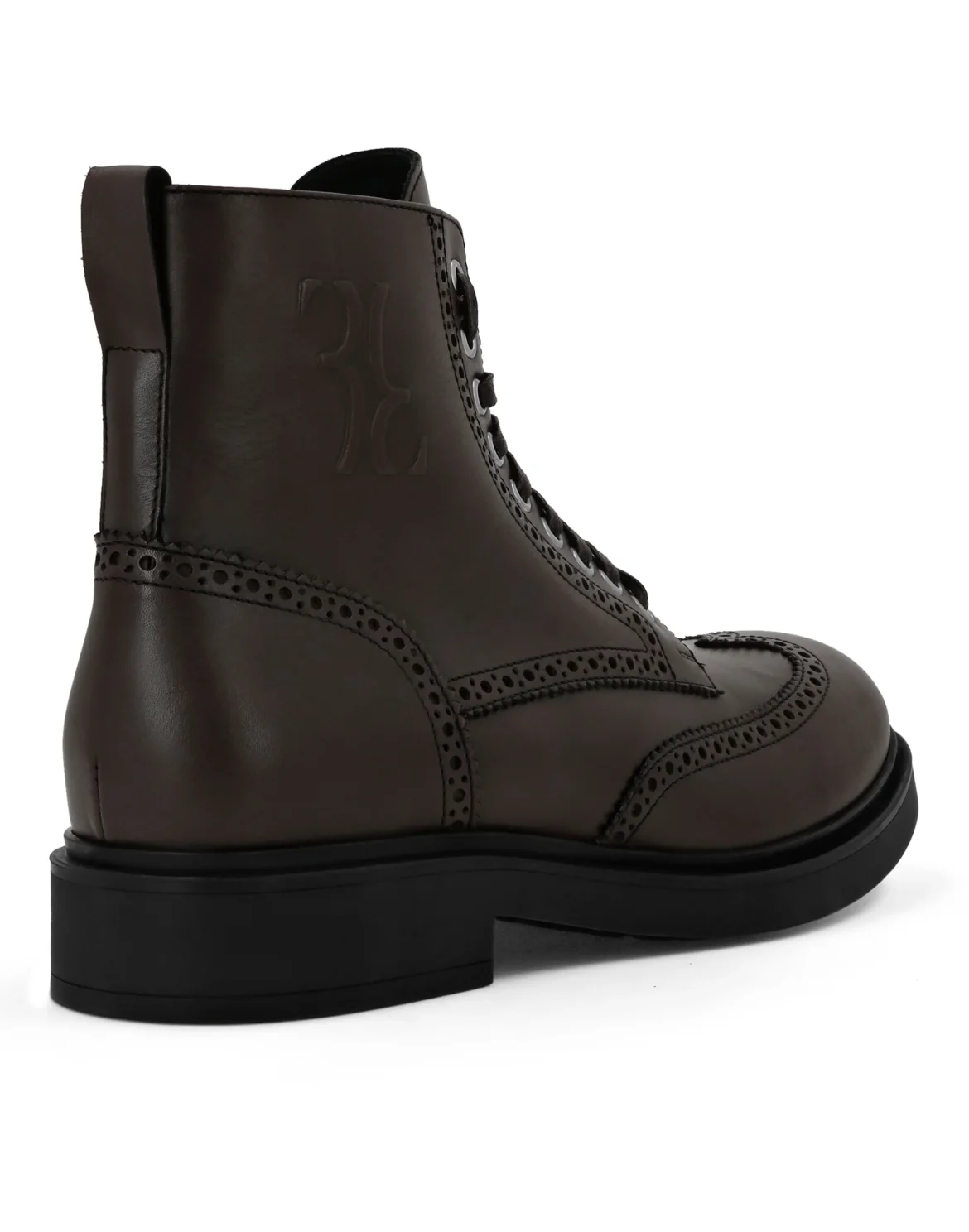 Leather Low Flat Boots, цвет: Коричневый