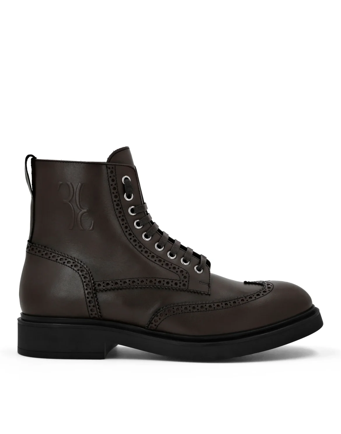 Leather Low Flat Boots, цвет: Коричневый