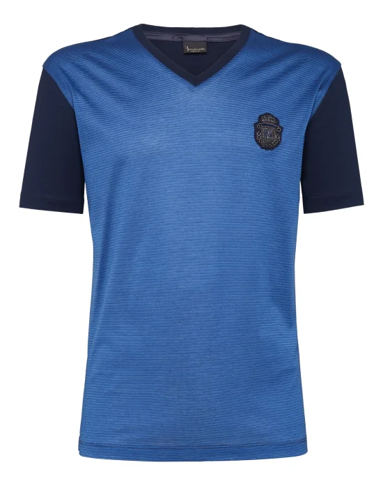T-shirt V-Neck SS Crest