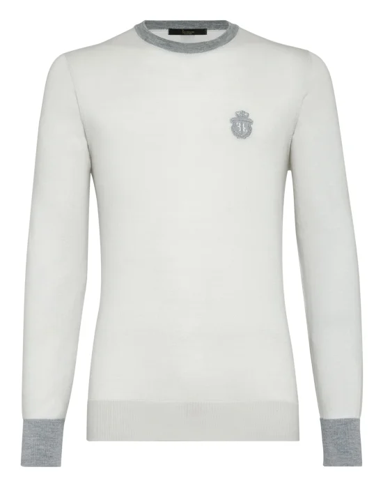 Pullover Round Neck LS Crest