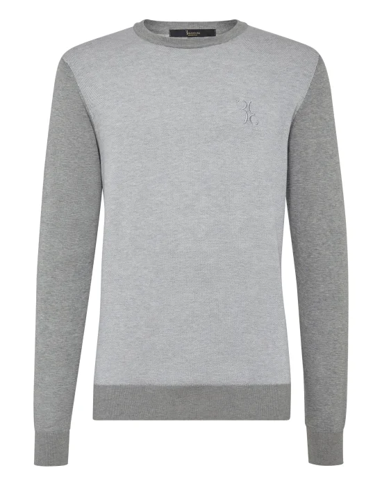 Pullover Round Neck LS Double B