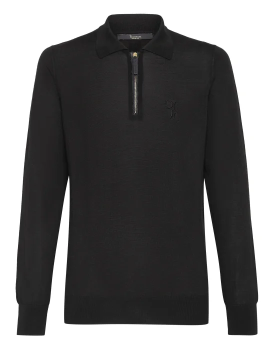 Pullover zip mock LS Luxury