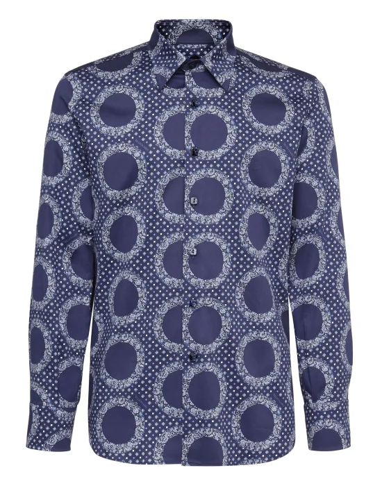 Shirt Silver Cut LS/Milano Paisley
