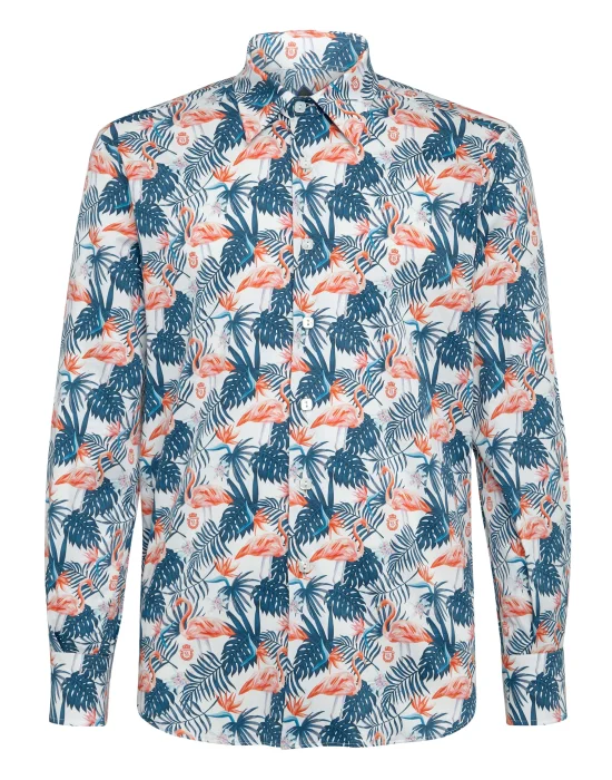 Shirt Silver Cut LS/Milano Palms