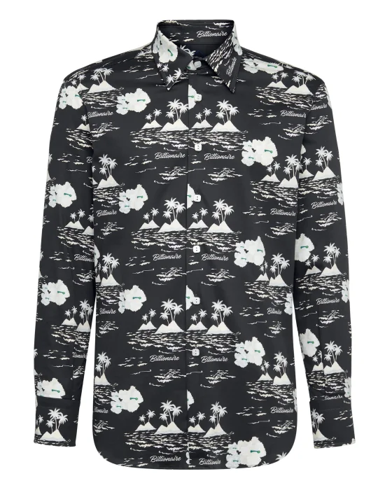Shirt Silver Cut LS/Milano Palms
