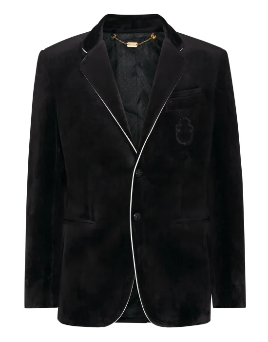 Velvet Blazer Tailored Fit Crest