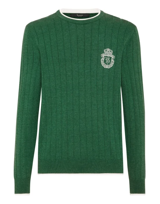 Wool/Cotton Pullover  LS
