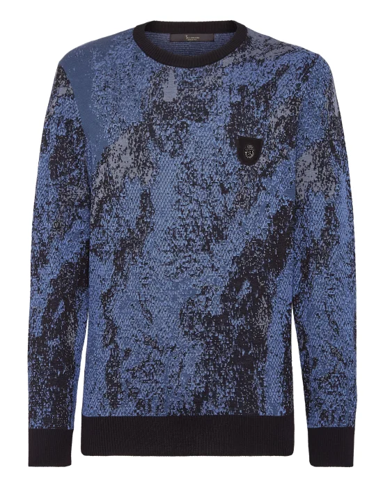 Jacquard Cotton Wool Roundneck