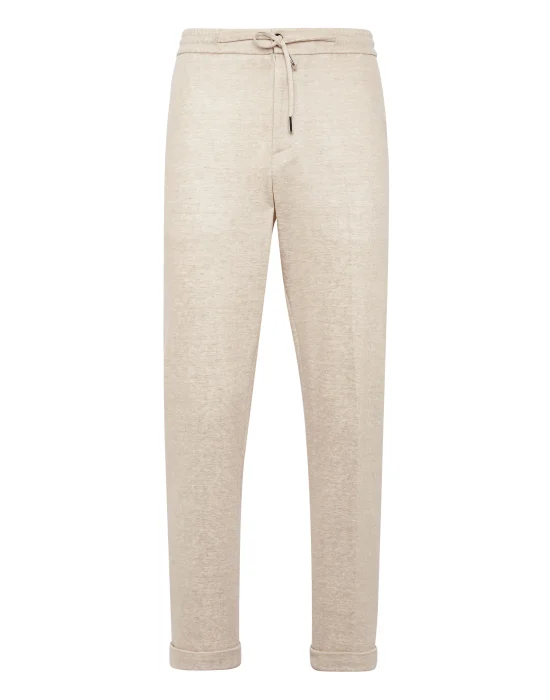 Linen Cotton Jogging Trousers