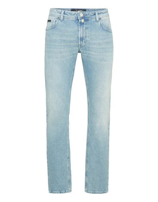 Denim Super Straight Cut Trousers