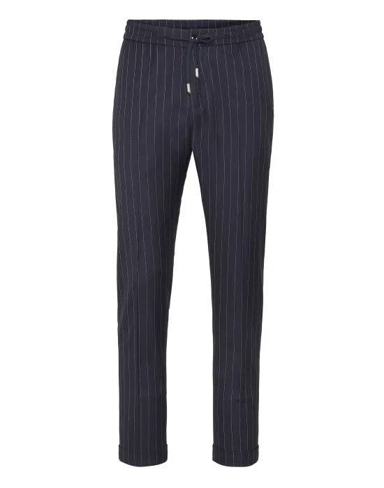 Wool Pinstripe Trousers