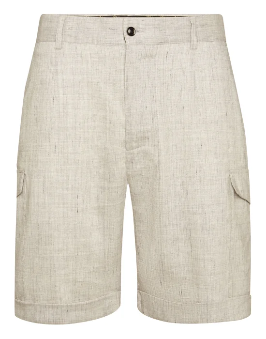 Linen Cargo Shorts