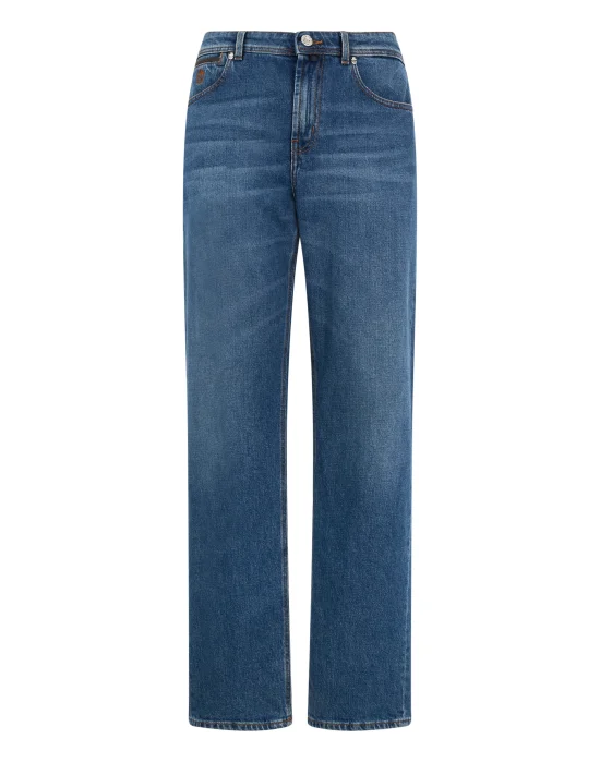 Relaxed Fit Jeans Leather Details