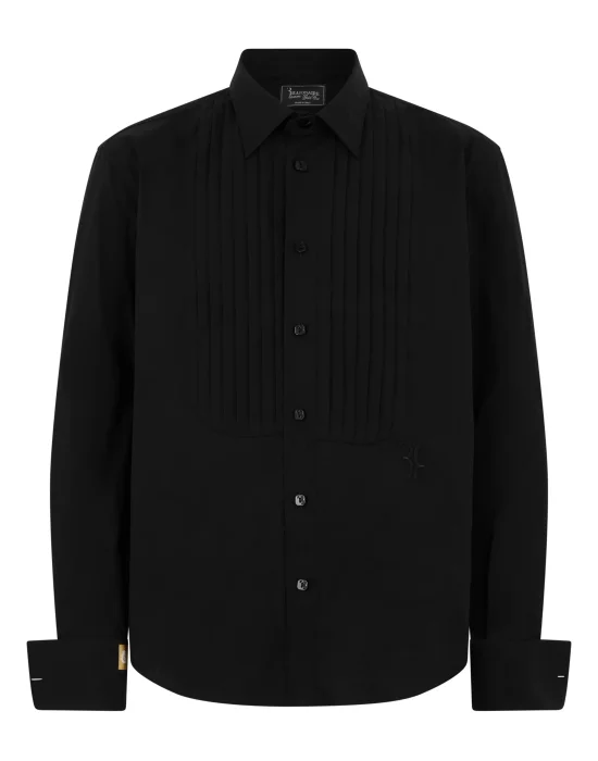 Gold Cut Tuxedo Shirt