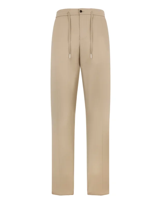 Wool Drawstring Trousers