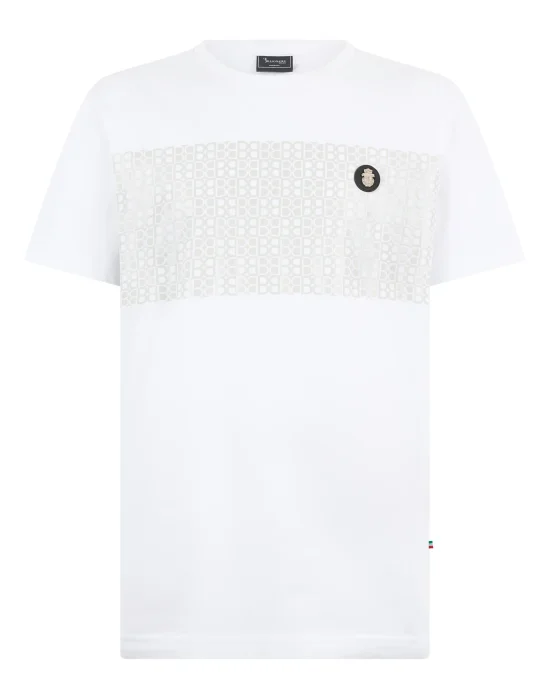 Round Neck T-Shirt Stripe Monogram