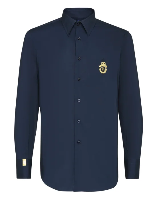 Shirt Silver Cut LS/Milano Crest