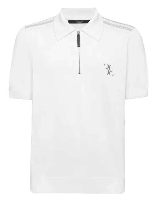 Pullover zip mock SS Luxury