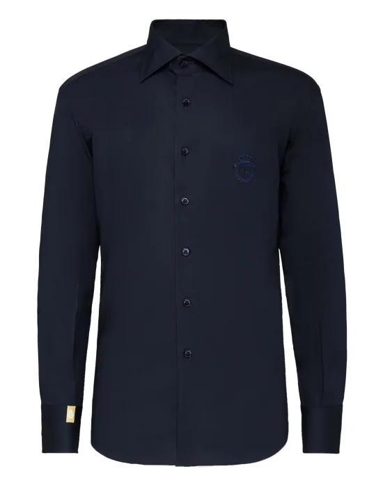 Shirt Silver Cut LS/Milano Crest