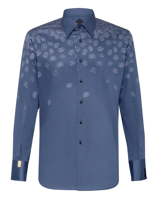 Shirt Silver Cut LS/Milano Gold
