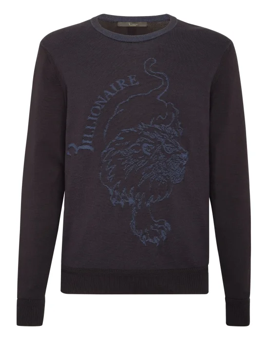 Pullover Round Neck LS Lion