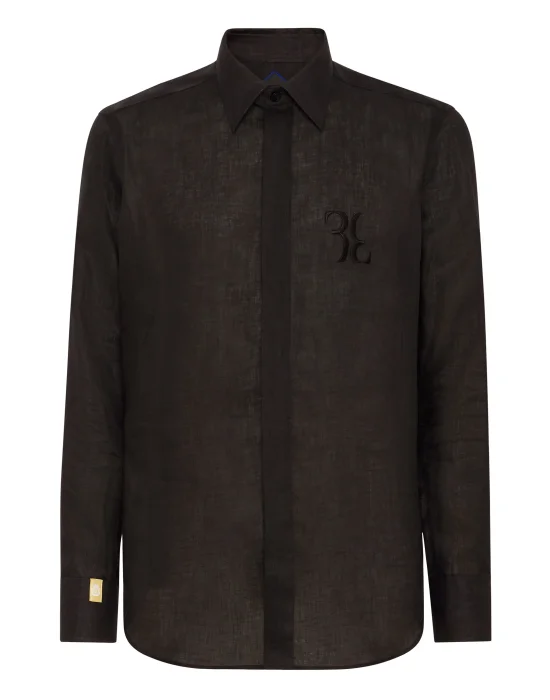 Linen Shirt Silver Cut LS