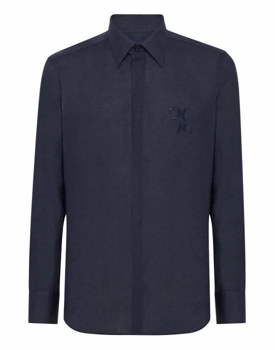 Linen Shirt Silver Cut LS