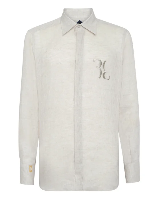 Linen Shirt Silver Cut LS