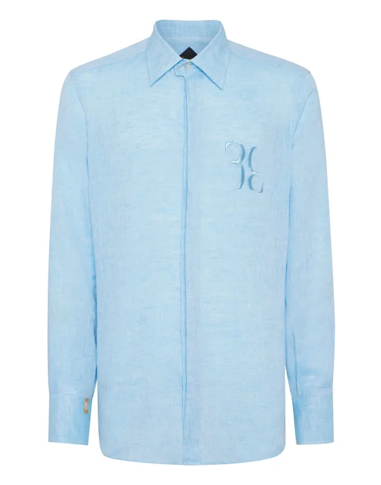 Linen Shirt Silver Cut LS