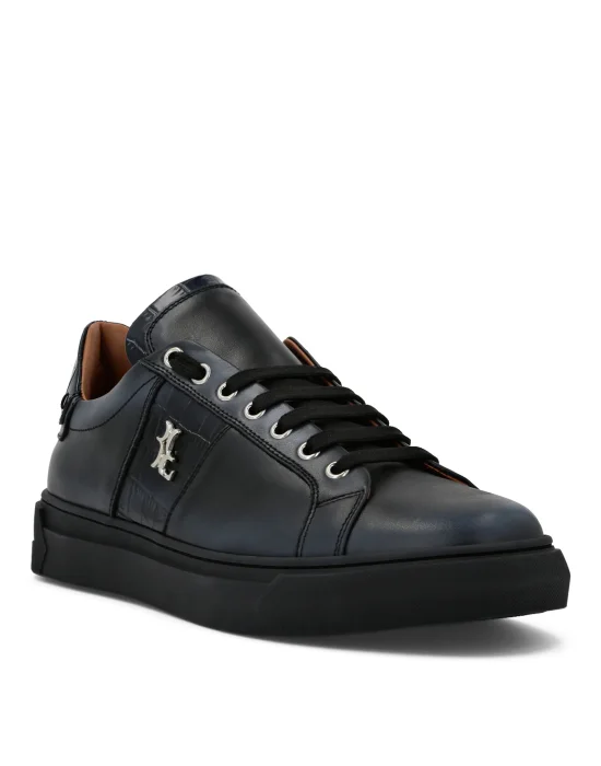 Crocco Printed Leather Lo-Top Sneakers