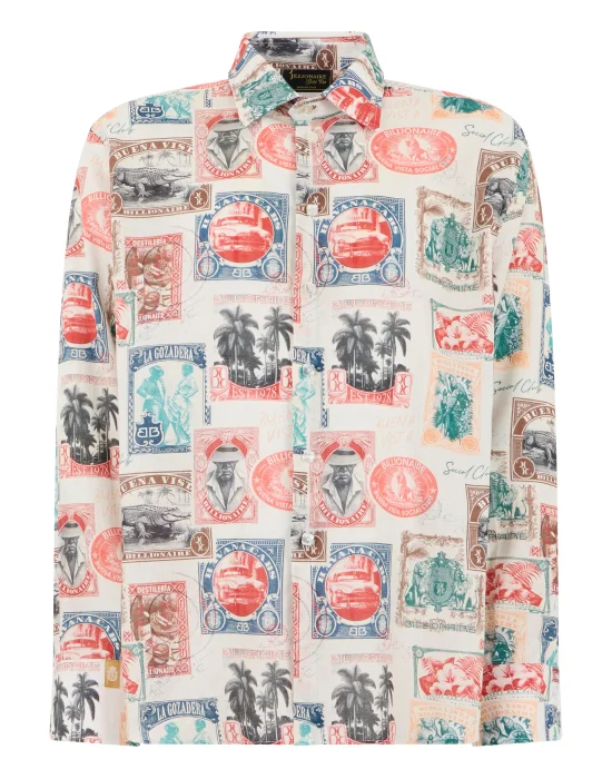 Printed Linen Shirt Stamps