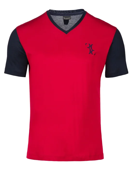 T-shirt V-Neck SS Double B