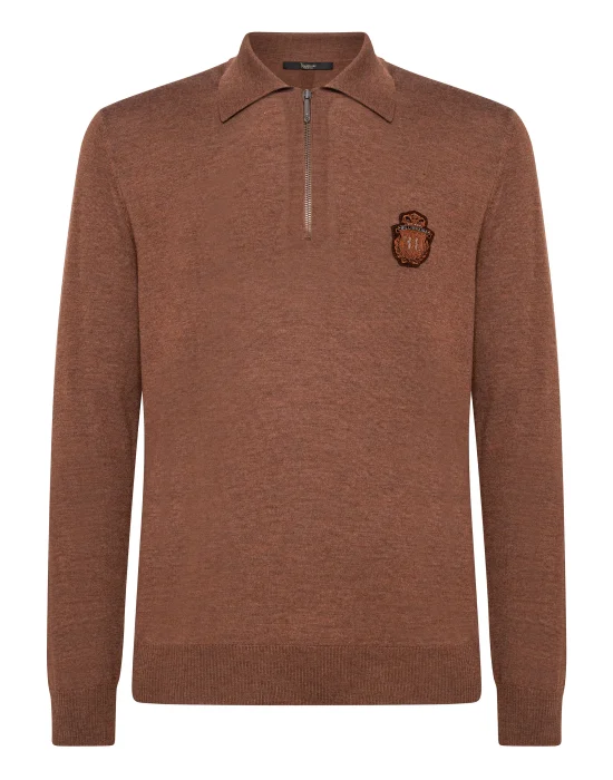 Pullover Polo-Neck LS Crest