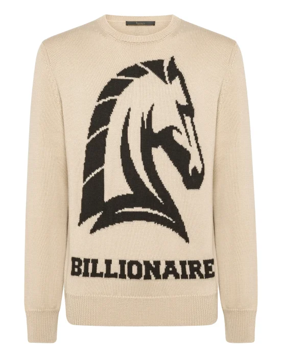 Pullover Round Neck LS Horses
