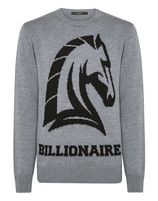 Pullover Round Neck LS Horses