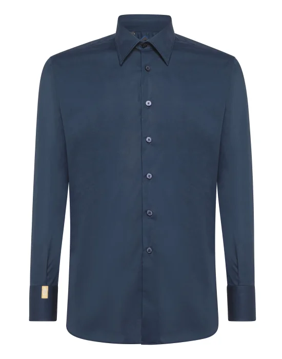 Shirt Silver Cut LS/Milano Crest