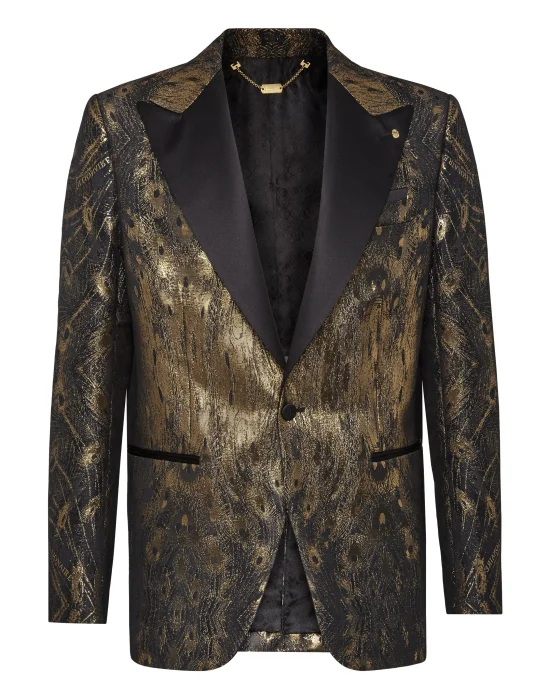 Blazer Tailored Fit Jacquard Feathers