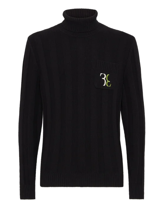Wool Turtle Neck LS Double B