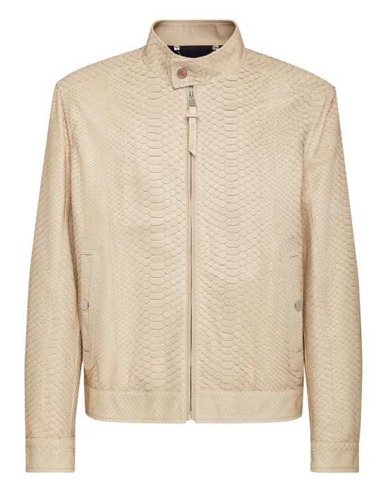 Python Leather Biker Luxury