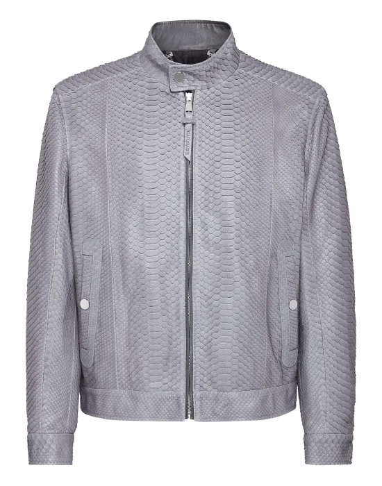 Python Leather Biker Luxury