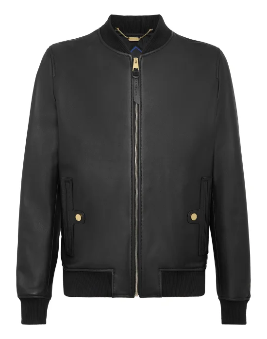Leather Bomber Wolf