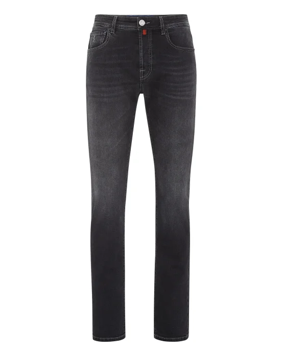 Denim Trousers Super Straight Cut Lion