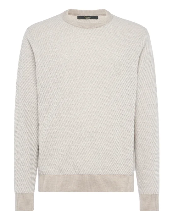 Pullover Round Neck LS Crest
