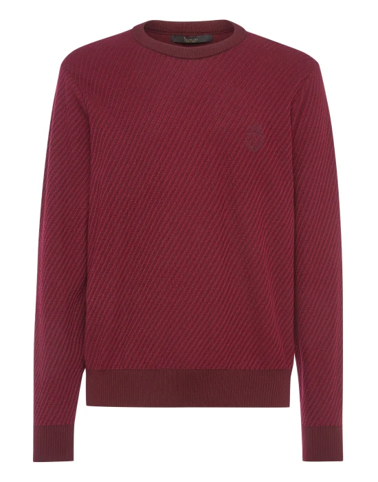 Pullover Round Neck LS Crest