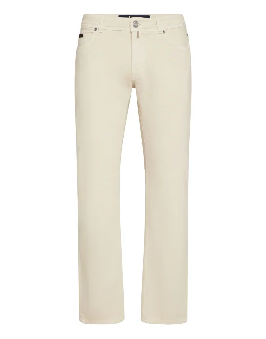 Denim Trousers Regular Cut Python Inserts