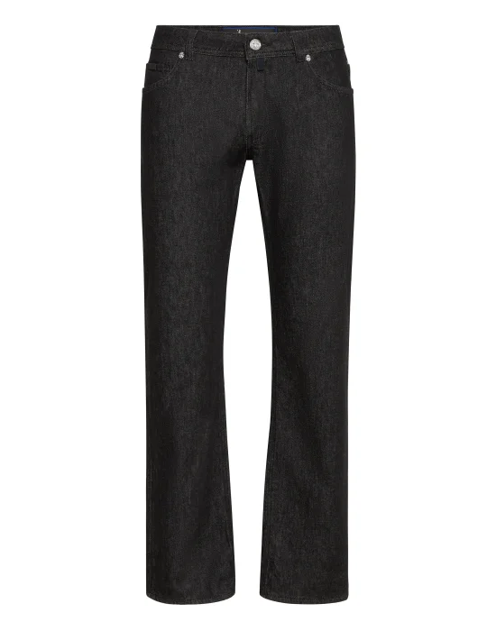 Denim Trousers Regular Cut Python Inserts