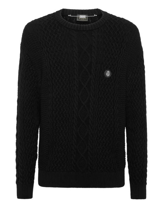 Cotton Cashmere Round Neck Pullover