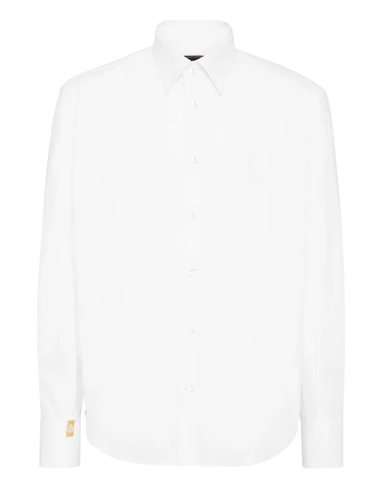 Embroidered Cotton Shirt Loose Fit